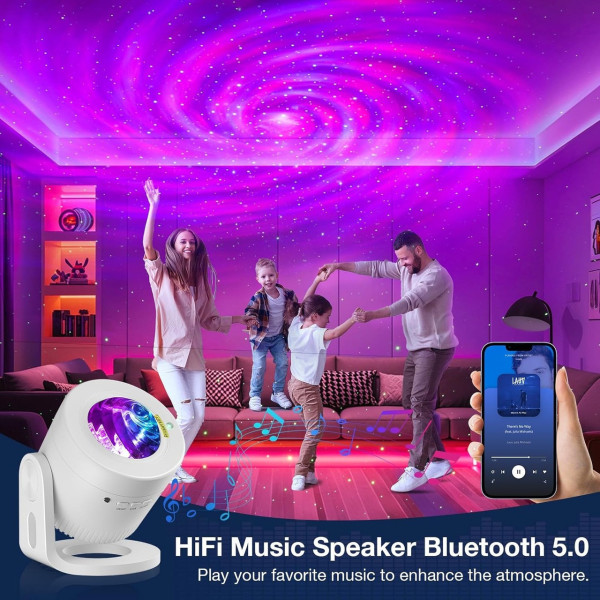 Проектор галактики AND LY-1069 с колонкой Bluetooth ночник космос
