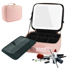 Косметичка бьюти кейс Make Up с LED зеркалом, органайзер для косметики с подсветкой