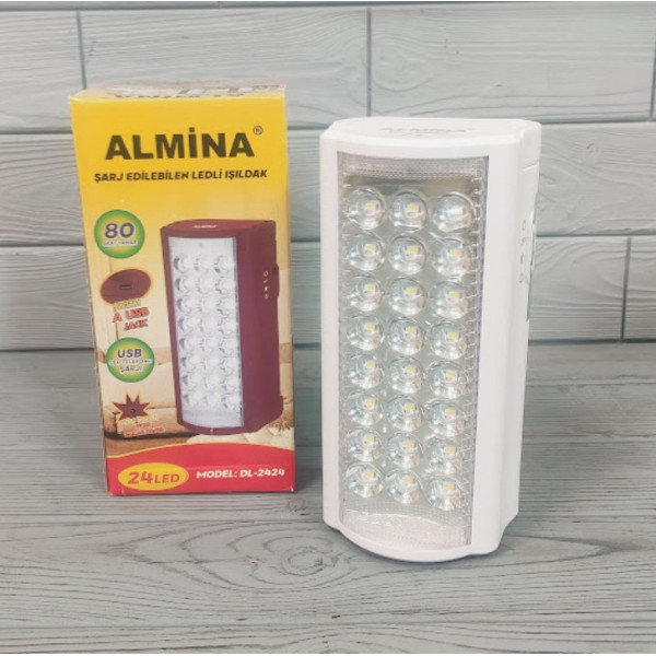 Кемпинговый фонарь Almina 24LED аккумуляторный LED светильник с ручкой портативный