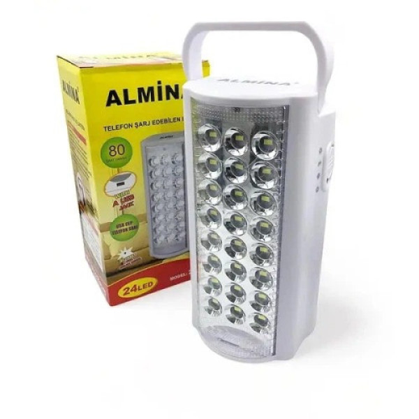 Кемпинговый фонарь Almina 24LED аккумуляторный LED светильник с ручкой портативный