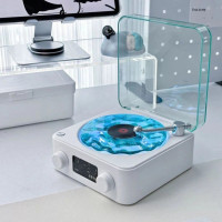 Ночник Vinyl Waves Player с эффектом морских волн, LED лампа с Bluetooth колонкой