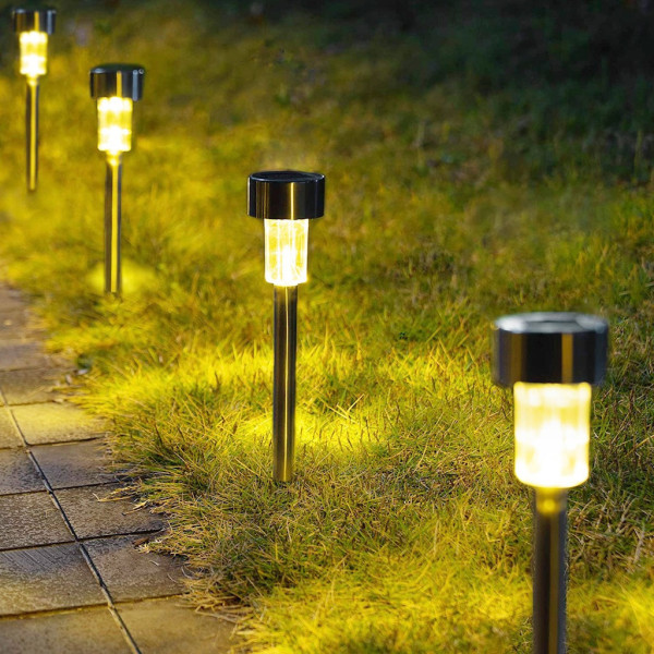 Фонари садовые 10 шт на солнечной батарее LED подсветка для клумб