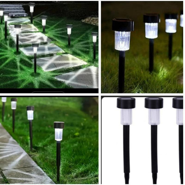 Фонари садовые 10 шт на солнечной батарее LED подсветка для клумб