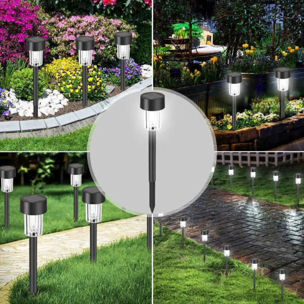 Фонари садовые 10 шт на солнечной батарее LED подсветка для клумб