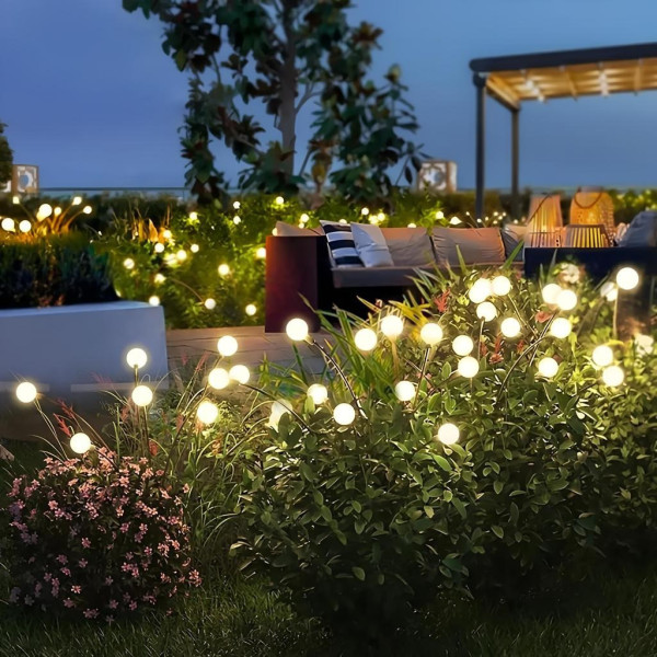 Фонари светлячки 2 шт садовые LED на солнечной батарее