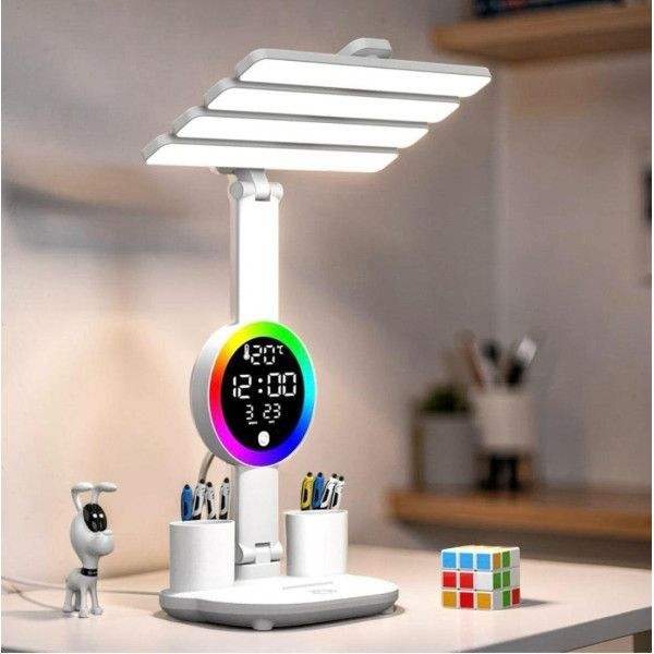 Светодиодная лампа KRX-104 настольная RGB с вентилятором и дисплеем