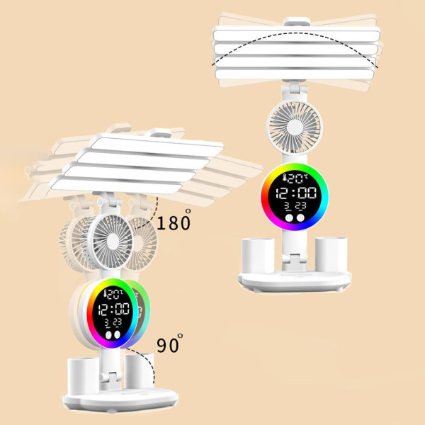 Светодиодная лампа KRX-104 настольная RGB с вентилятором и дисплеем