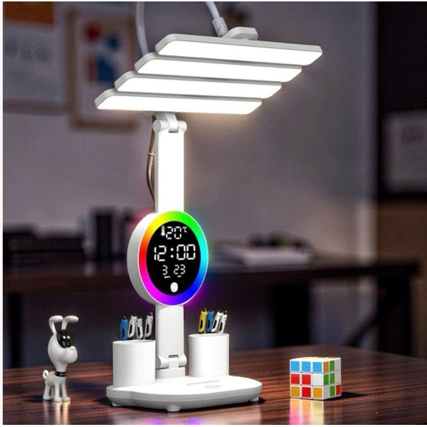 Светодиодная лампа KRX-104 настольная RGB с вентилятором и дисплеем
