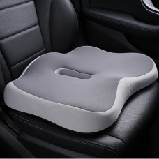 Подушка Memory Foam для сидения авто офис анатомическая копчик спина вырез антискользящая