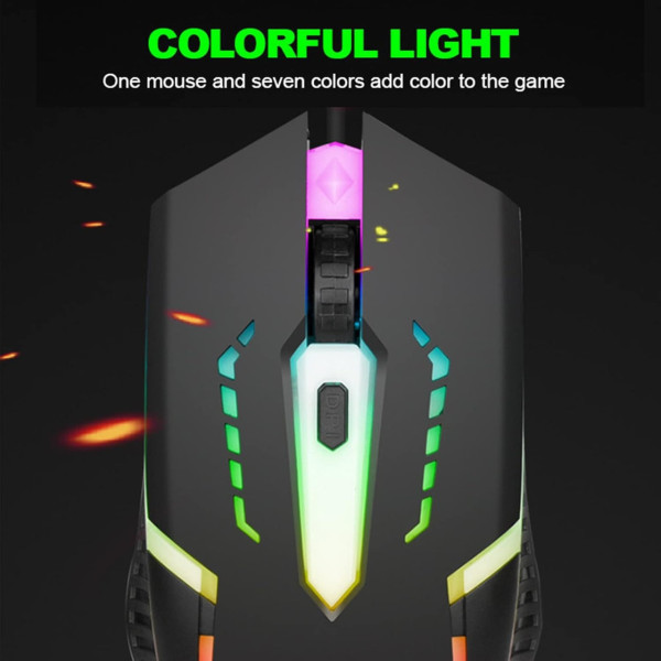 Игровой комплект клавиатура и мышь T25 USB RGB проводной подсветка металл основание подставка смартфон черный