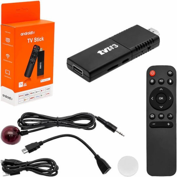 ТВ приставка Android 11 TVR3 Stick 4K смарт медиаплеер HDR Wi-Fi Bluetooth черный