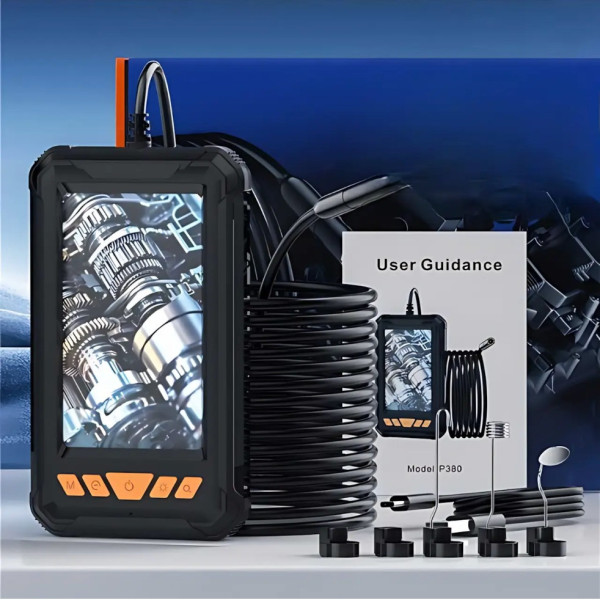 Эндоскопическая камера P380 5 м Full HD 1080P 4.3 дисплей LED IP67 для авто труб и технического осмотра труднодоступных мест