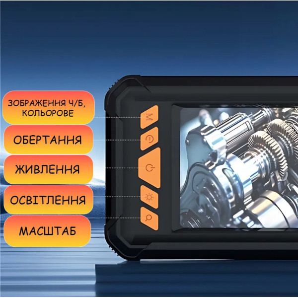 Эндоскопическая камера P380 5 м Full HD 1080P 4.3 дисплей LED IP67 для авто труб и технического осмотра труднодоступных мест
