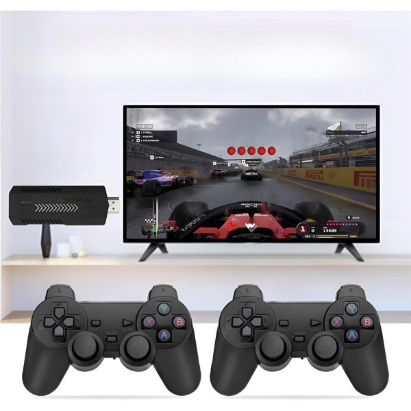 Игровая консоль X2 64GB ретро 30000 игр 4K HDMI два джойстика беспроводные для ТВ и домашнего гейминга и развлечений