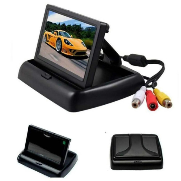 Монитор автомобильный для камеры заднего вида A-101 TFT LCD экран 4.3 дюйма HD с LED подсветкой складной