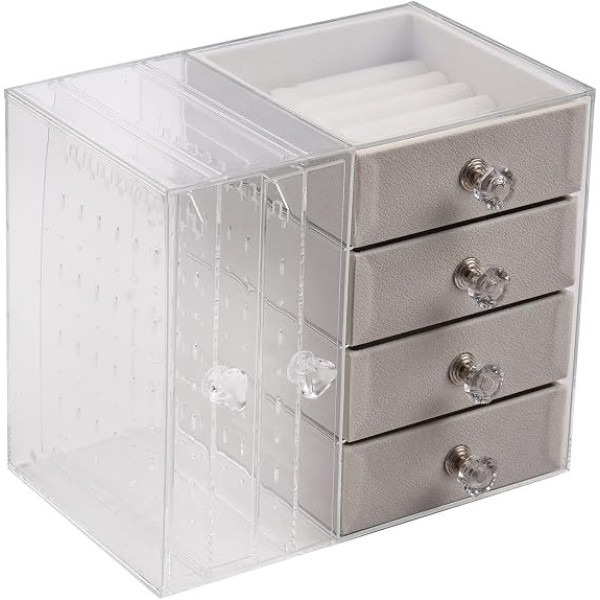 Шкатулка Makeup Box XL-1831 для хранения украшений многоуровневая с ящиками и отделениями