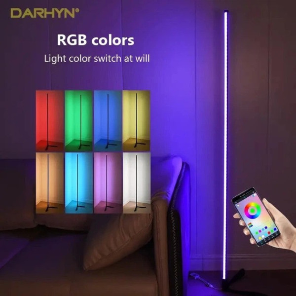 Светодиодный торшер RGB HA-10 HA-100 1,4 м напольный с пультом для спальни и гостиной