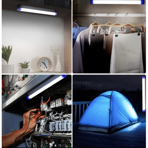 Магнитная LED подсветка Флейта 52 см аккумуляторная для шкафа кухни коридора