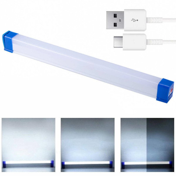 Магнитная LED подсветка Флейта 52 см аккумуляторная для шкафа кухни коридора