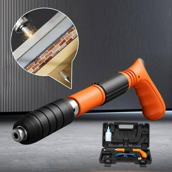 Гвоздезабивной пистолет пневматический Nail Gun 22–32 мм, профессиональный степлер в кейсе для строительных и монтажных работ