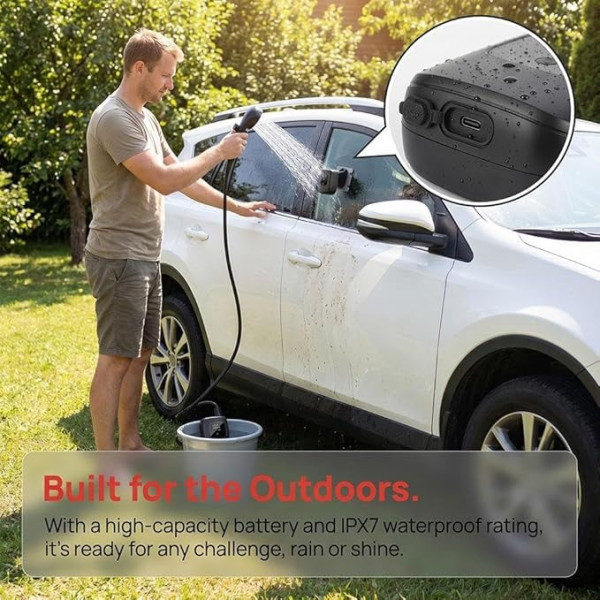 Душ портативный Electric Outdoor Shower с аккумулятором 2400 mAh LED дисплеем температуры USB зарядкой