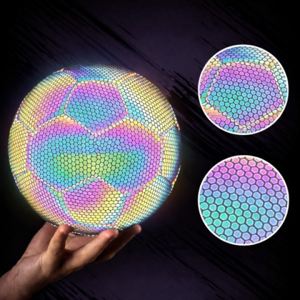 Голографический мяч BRIGHT BALL No5 светоотражающий TPU EVA спортивный тренировочный мяч футбол 110з