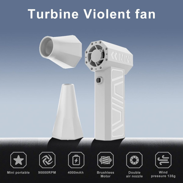 Воздуходувка Jet Fan турбо аккумуляторная для очистки техники и авто белая 110з