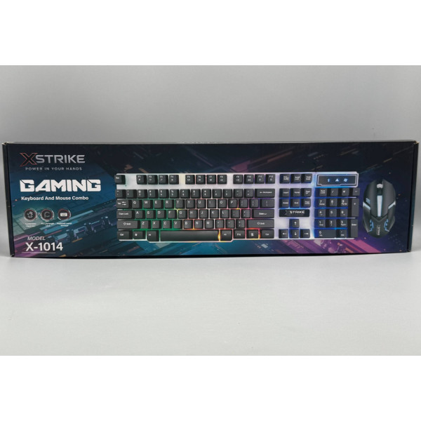 Геймерский набор XSTRIKE X-1014 клавиатура мышь RGB USB проводной 104 клавиши черный