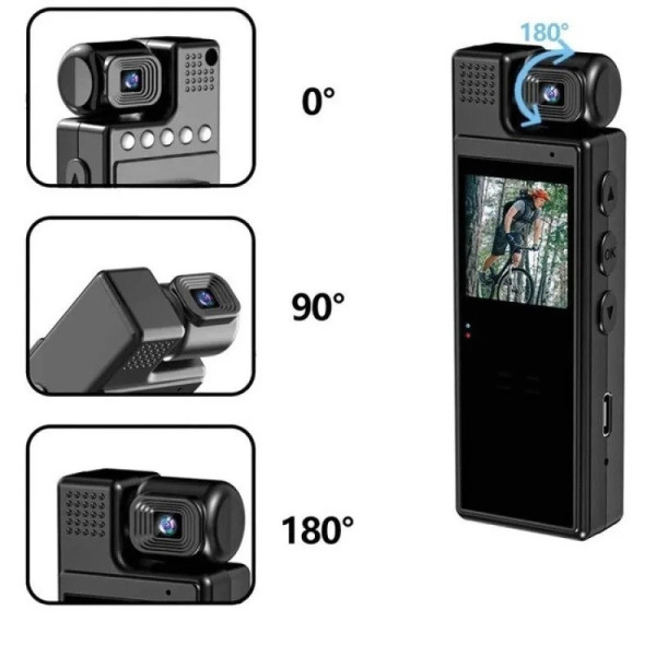 Портативная камера L9 1080P боди видеорегистратор экран датчик движения 180°