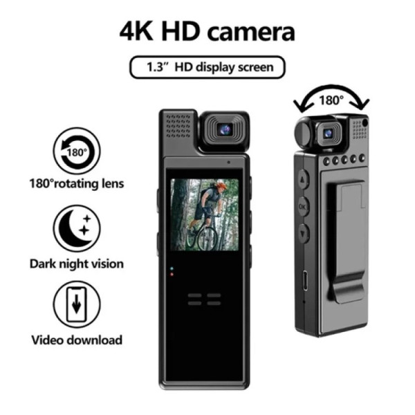 Портативная камера L9 1080P боди видеорегистратор экран датчик движения 180°