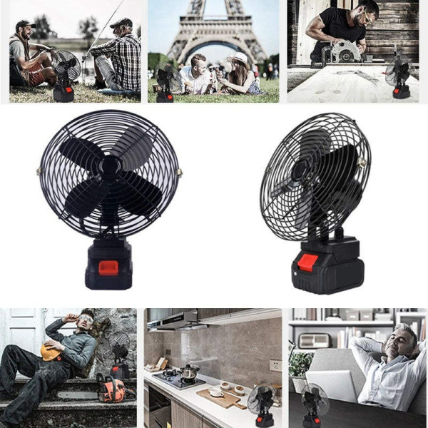 Вентилятор Lithium Electric Fan 8" кемпинговый аккумуляторный переносной черный