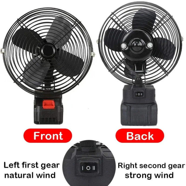 Вентилятор Lithium Electric Fan 8" кемпинговый аккумуляторный переносной черный