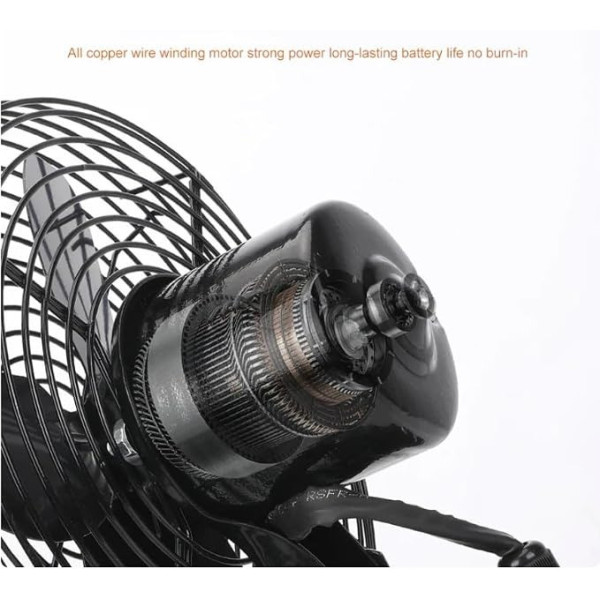 Вентилятор Lithium Electric Fan 8" кемпинговый аккумуляторный переносной черный