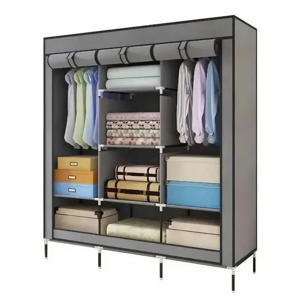 Шкаф тканевый Storage Wardrobe 88130 складной с 8 полками и 3 секциями органайзер для вещей