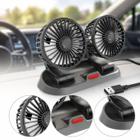 Вентилятор для автомобиля Vehicle Fan X666 двойной от прикуривателя с двумя регулируемыми головками