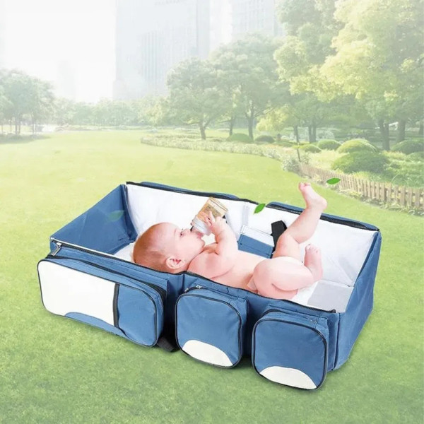 Дорожная кроватка трансформер Baby Room, сумка люлька и переноска для новорожденных 0–12 месяцев, розовая