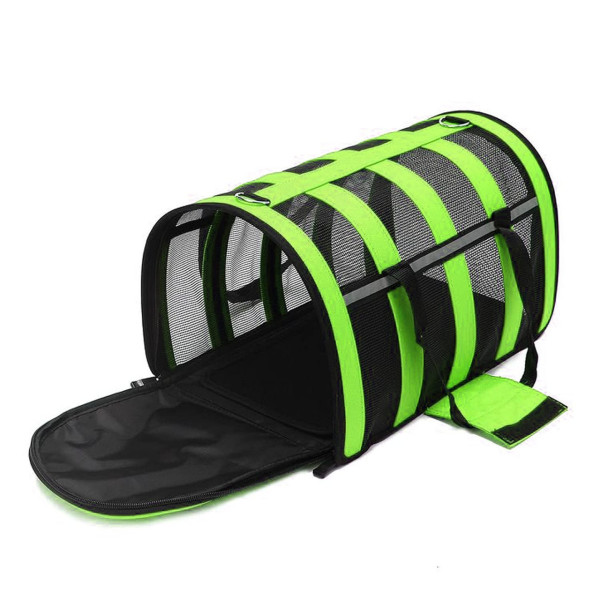 Переноска For Friends GREEN paws M 41×25×26 см для собак и котов дышащая сумка