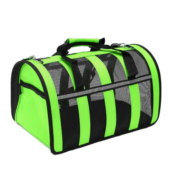 Переноска For Friends GREEN paws M 41×25×26 см для собак и котов дышащая сумка