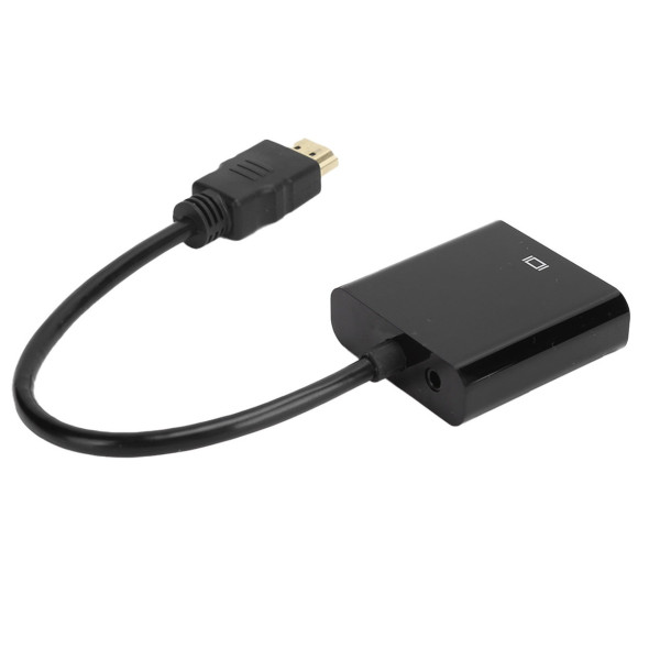 Переходник HDMI на VGA и AV с аудио конвертер для монитора проектора Full HD черный