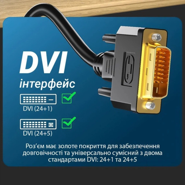 Переходник DVI VGA Addap DVI2VGA-01 видео адаптер для монитора проектора Full HD 1080p