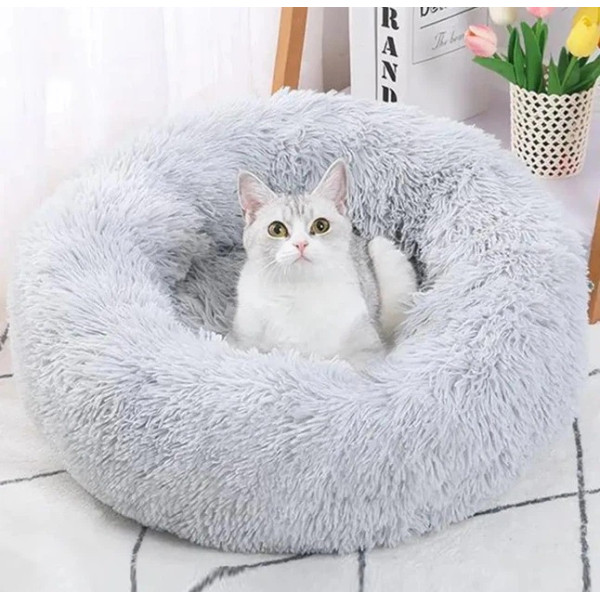Спальное место для животных Pet Sleeping Bag уютная круглая лежанка 44 см для кошек и собак антистресс эффект