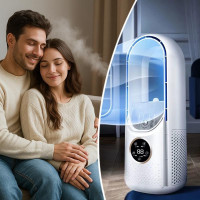 Вентилятор Air Multiplier безлопастной аккумуляторный с функцией увлажнения и подсветки USB с таймером