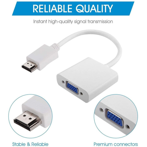 Переходник HDMI VGA STLab U-990 Pro конвертер сигнала для монитора и проектора Full HD