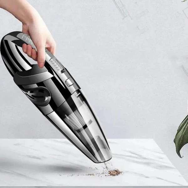 Автомобильный пылесос Vacuum Cleaner E-6 XL-830 аккумуляторный 120 Вт с HEPA-фильтром для сухой и влажной уборки