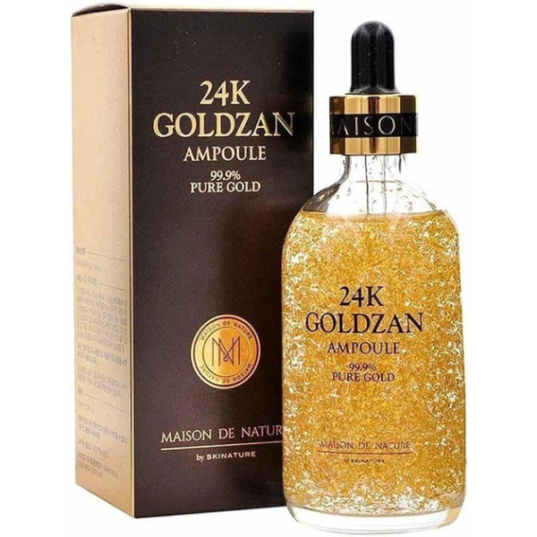 Сыворотка для лица 24K Gold Ampoule Goldzan 100 мл с пептидами и экстрактом золотая, увлажняющая антивозрастная эссенция