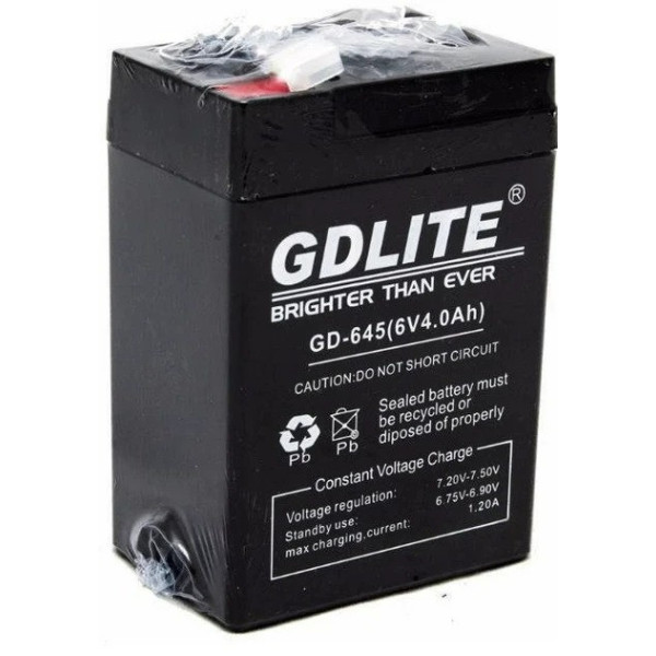 Аккумулятор GDLITE GD-640 6V 4Ah герметичный AGM, батарея для ИБП и электрооборудования