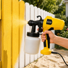 Электрический кракопульт Paint Sprayer, распылитель краски 500 Вт с регулировкой подачи и баком 650 мл (желтый)
