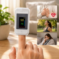 Пульсоксиметр LK89 электронный на палец с LCD дисплеем для измерения сатурации и пульса