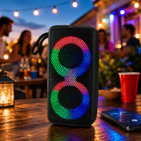 Портативная Bluetooth колонка MB-041 9150 беспроводная акустика 10 Вт с LED-подсветкой и аккумулятором 1200 мАч