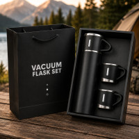 Набор термос LY-526 с 2 чашками Vacuum Cup 500 мл из нержавеющей стали
